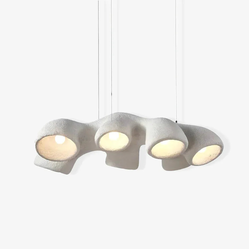 Organic sculptural pendant in a loft