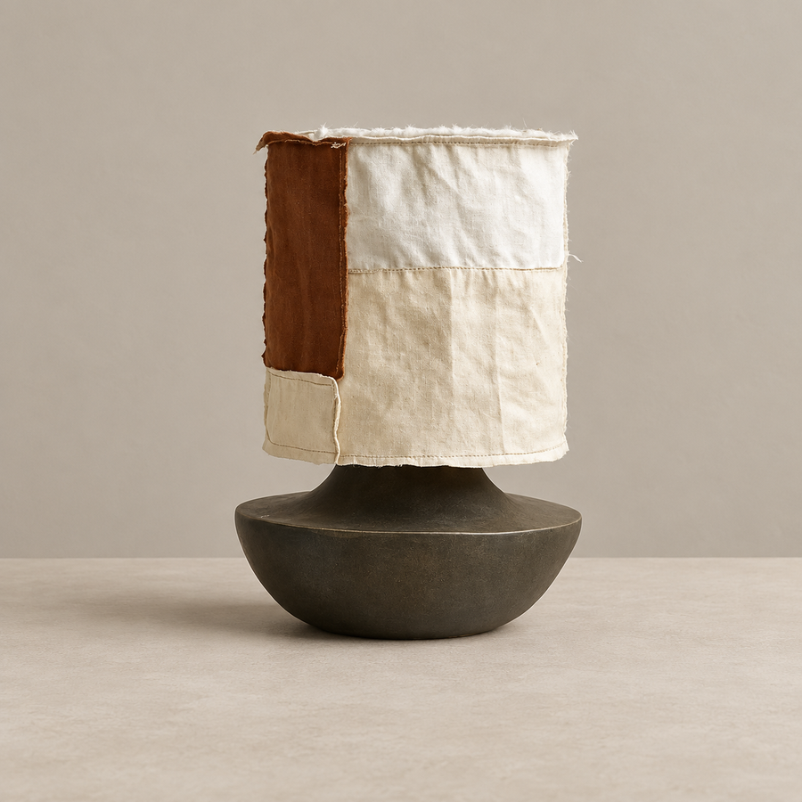 Ceramic & Silk Table Lamp
