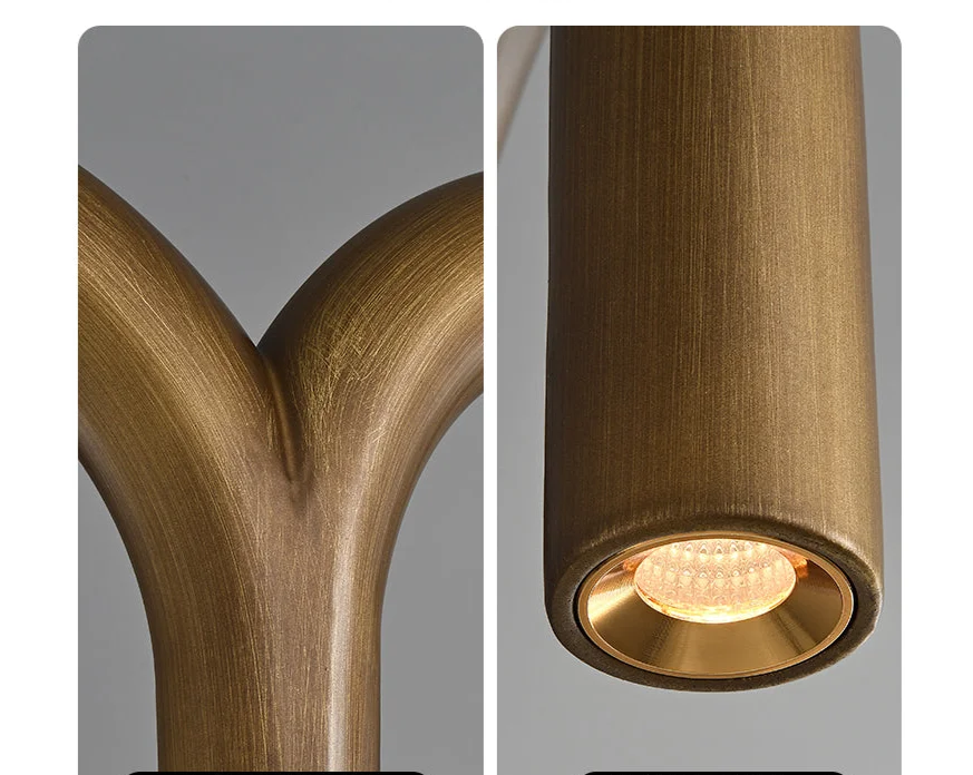 Patinated Brass Arch Chandelier | Modern Pendant for Living Room Bedroom Office | Lighting Luxury Home Casalolalights
