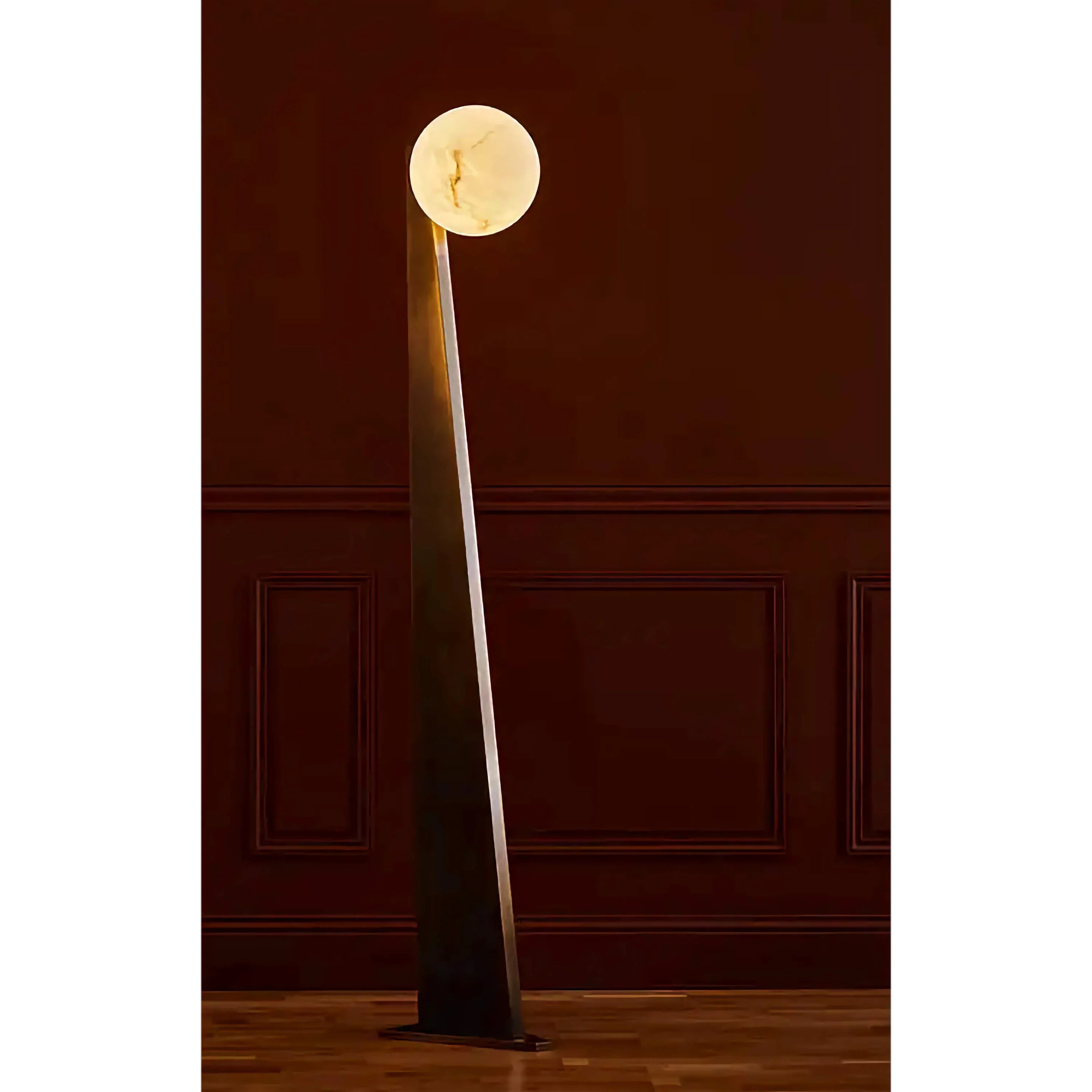 Bronze Obelisk Alabaster Globe Floor Lamp | Italian Atelier Fenice Ul Listed Led