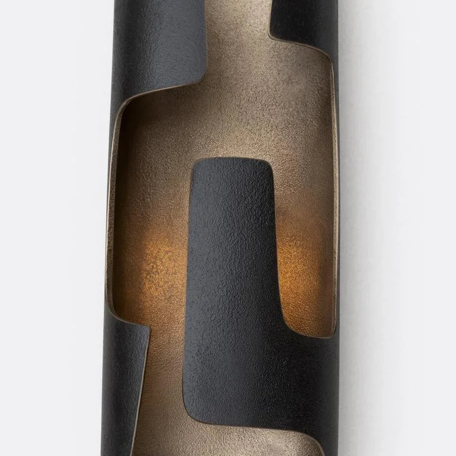 Black Curved Wall Sconce | Modern Light Fixture for Hallways & Bedrooms