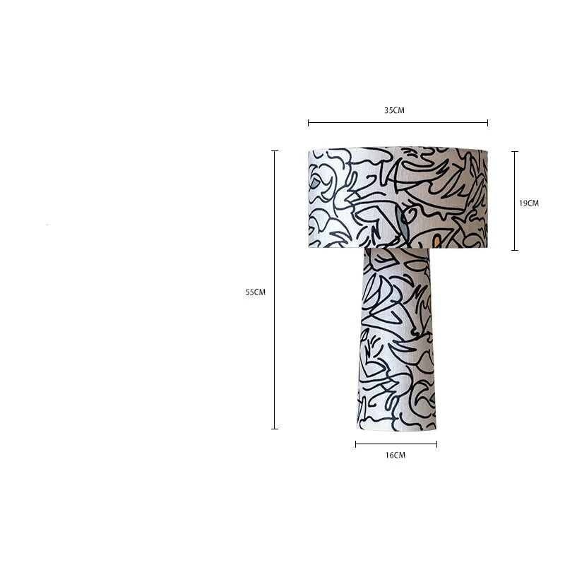 Patterned Art Table Lamp | Sculptural Statement Lighting