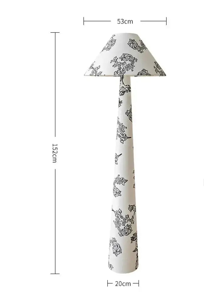 Patterned Cone Floor Lamp | Sculptural Statement Lighting - Lamps