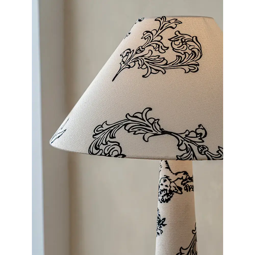 Patterned Cone Floor Lamp | Sculptural Statement Lighting - Lamps