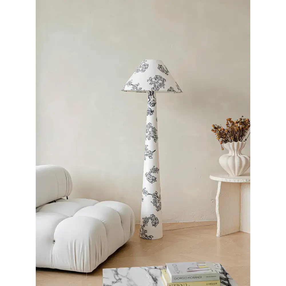 Patterned Cone Floor Lamp | Sculptural Statement Lighting - Lamps