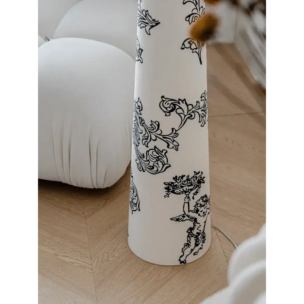Patterned Cone Floor Lamp | Sculptural Statement Lighting - Lamps