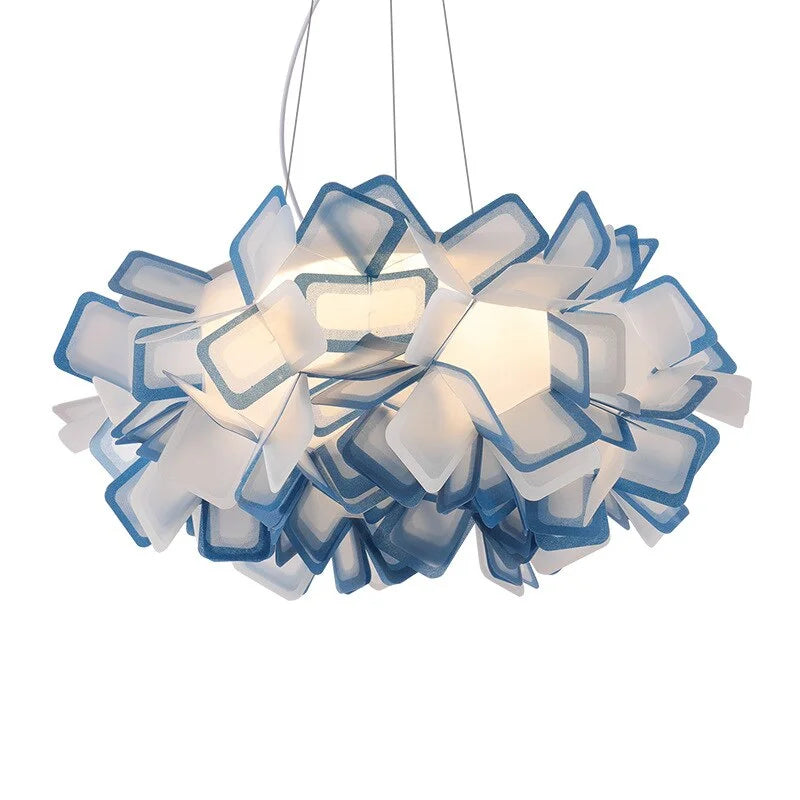 Colorful Borders Flower Pendant Light Acrylic Lampshade