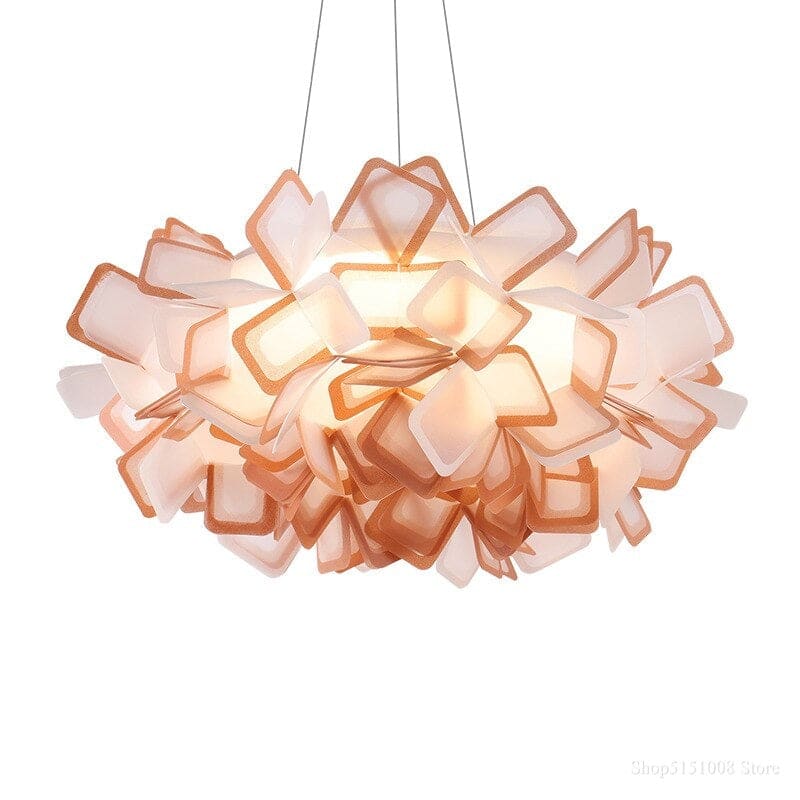 Colorful Borders Flower Pendant Light Acrylic Lampshade - Chandeliers