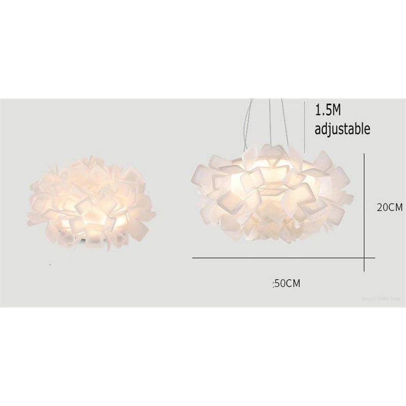 Colorful Borders Flower Pendant Light Acrylic Lampshade - Chandeliers