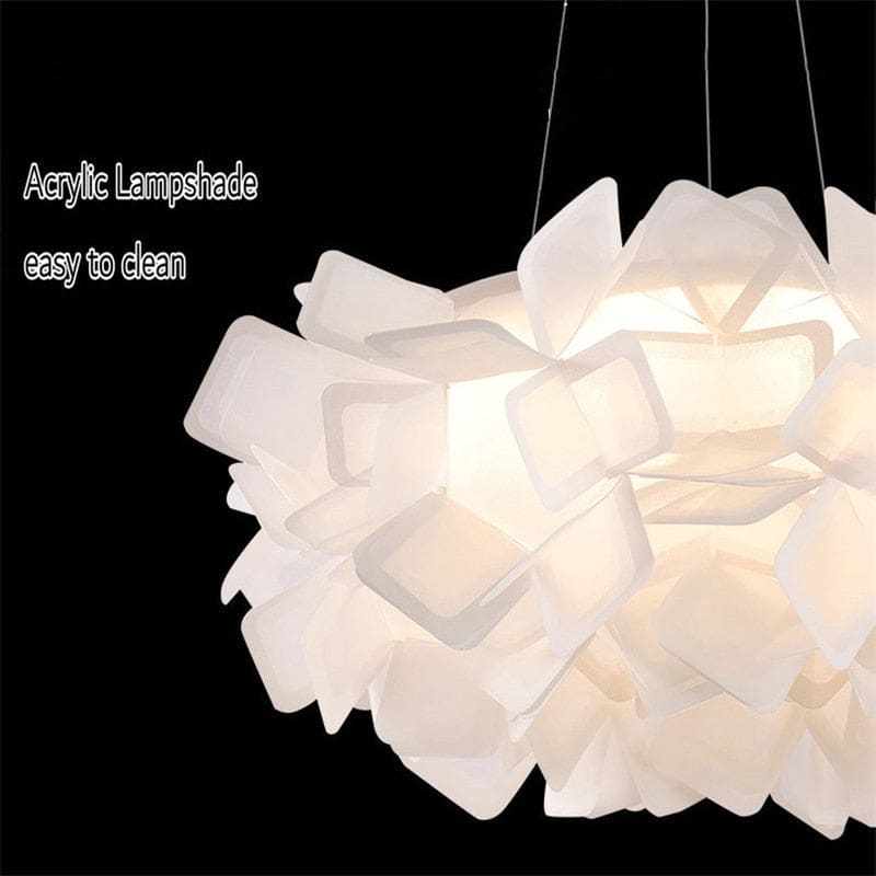 Colorful Borders Flower Pendant Light Acrylic Lampshade - Chandeliers
