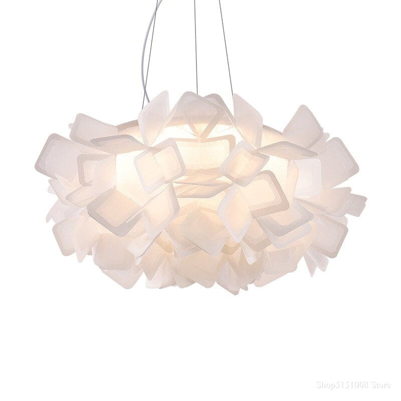 Colorful Borders Flower Pendant Light Acrylic Lampshade - Chandeliers