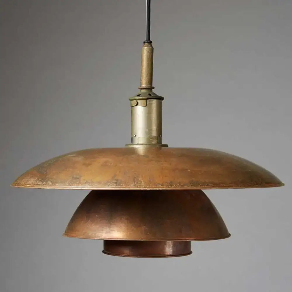 Ph5 Tiered Aged Copper Pendant Light | Mid-century Industrial Design - Lamps