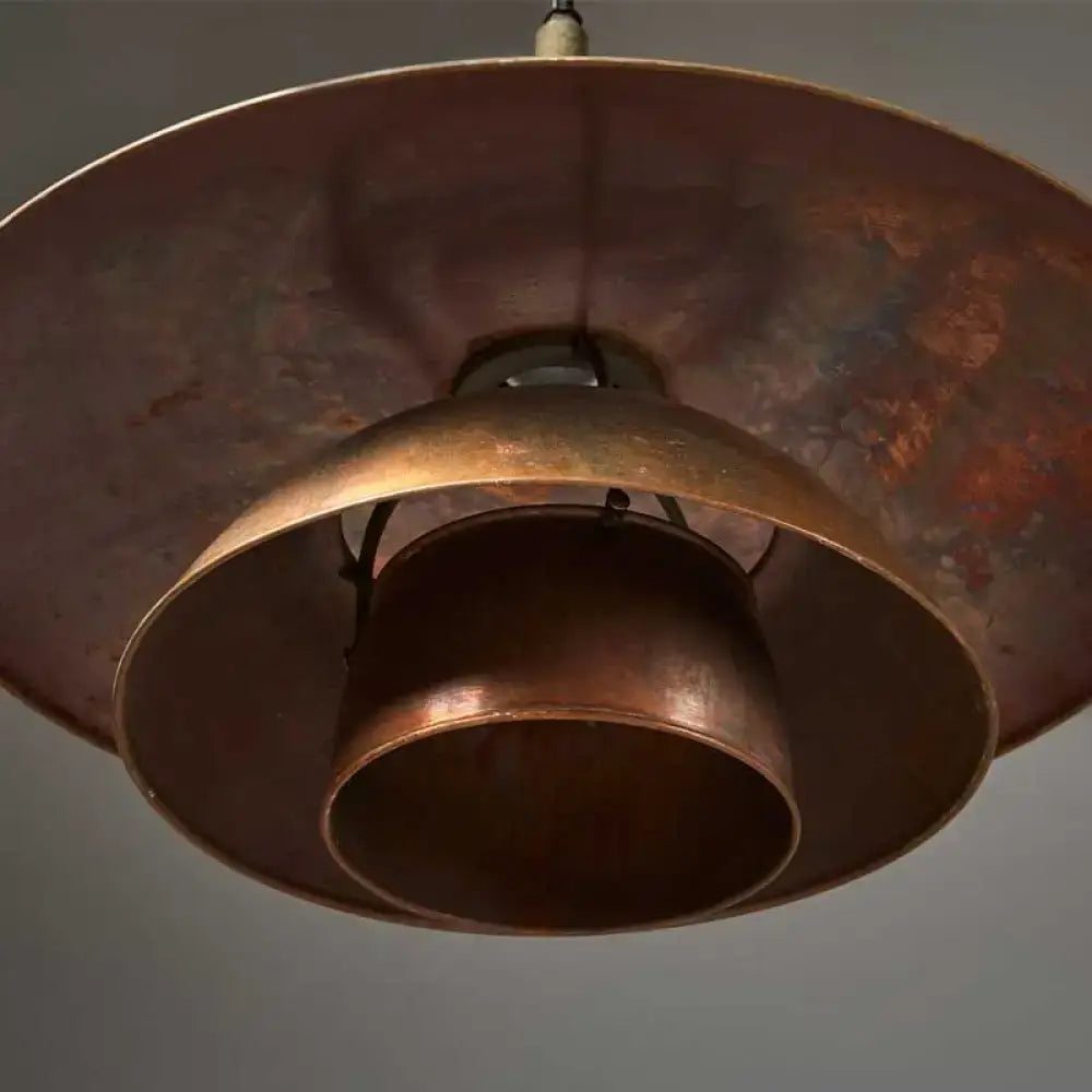 Ph5 Tiered Aged Copper Pendant Light | Mid-century Industrial Design - Lamps