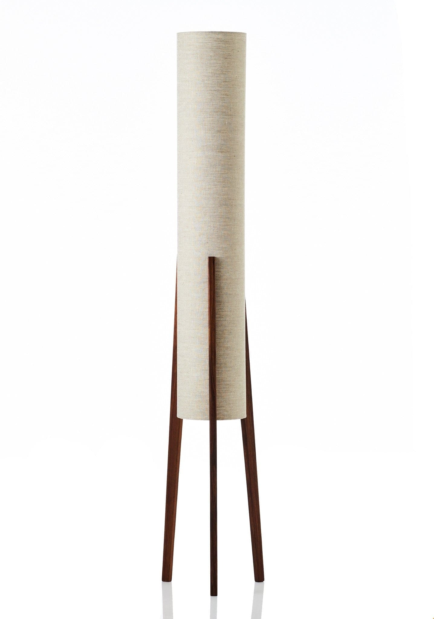Solid Wood Floor Lamp Fabric Lampshade Modern Bedroom Living Room Decor - Lamps