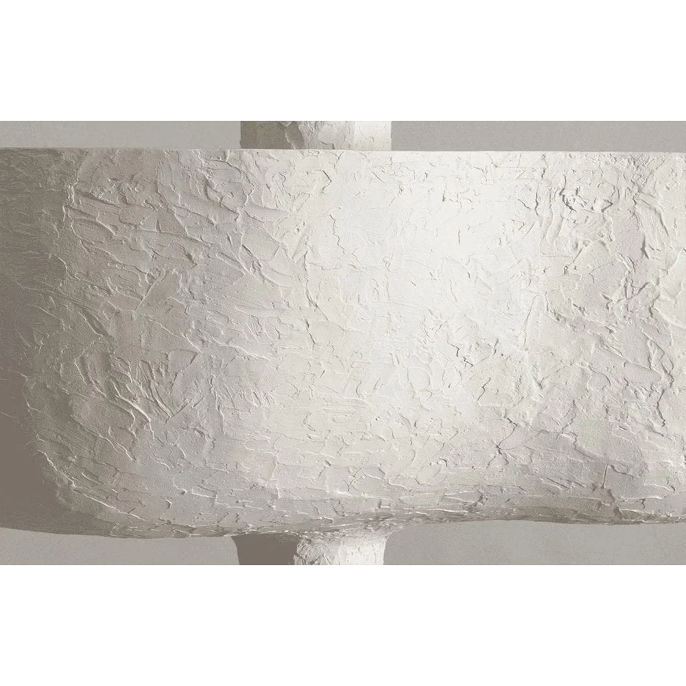 Plaster Pendant Light for Entryway or Dining Room | Hand Troweled Bowl 39 x 24 Inch Soft Ambient Casalola Lights Luxury