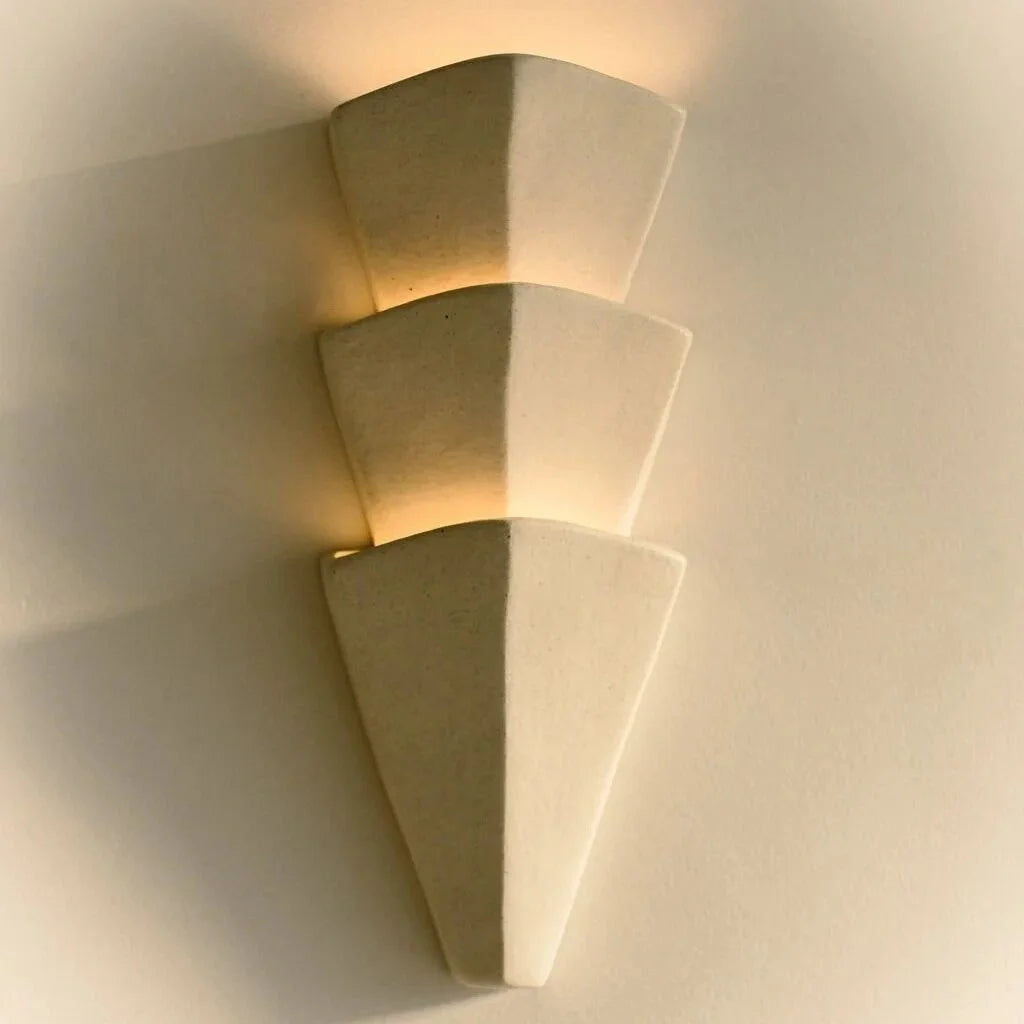 Plaster Tiered Wall Sconce | Modern Hallway Accent Light