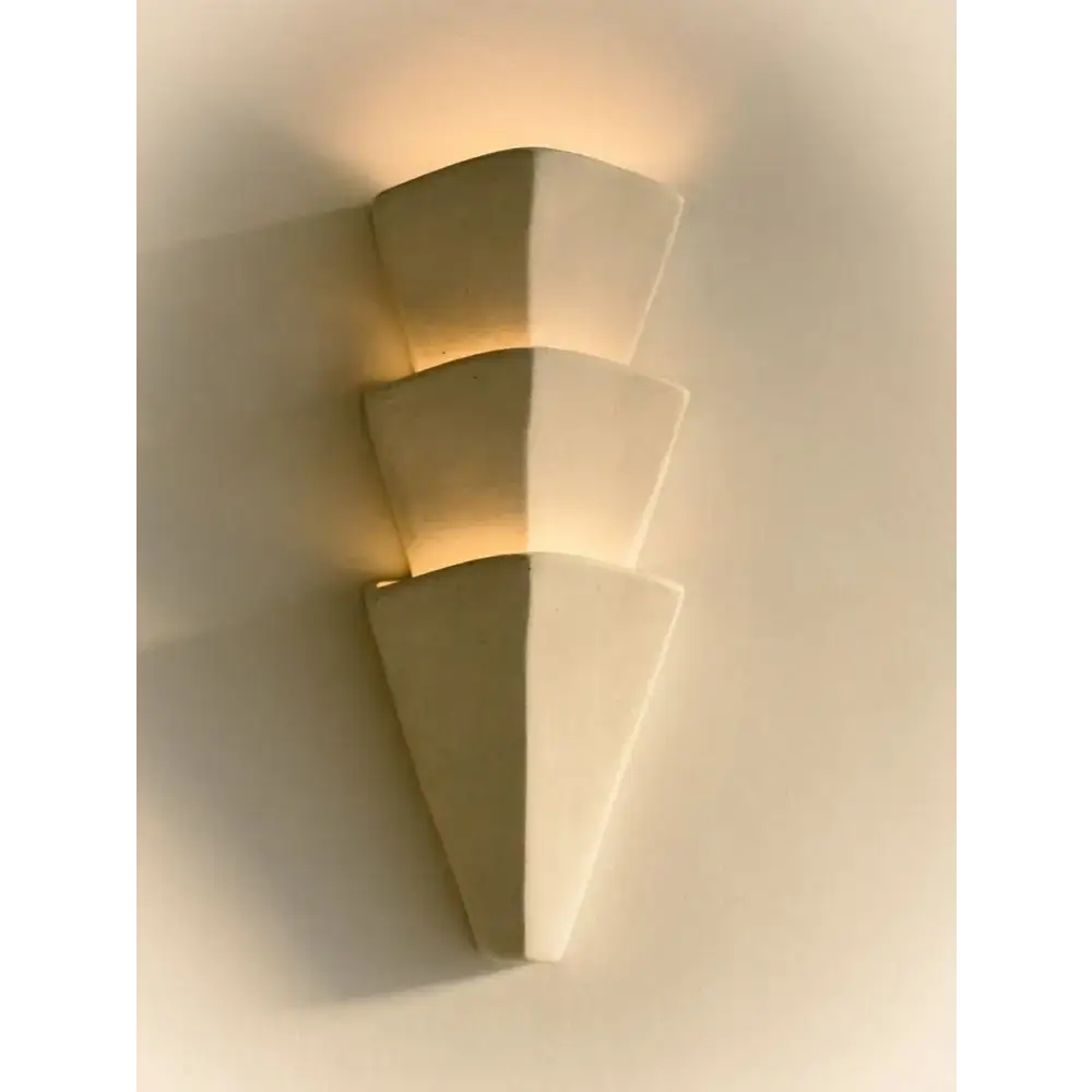 Plaster Tiered Wall Sconce | Modern Hallway Accent Light - Sconces
