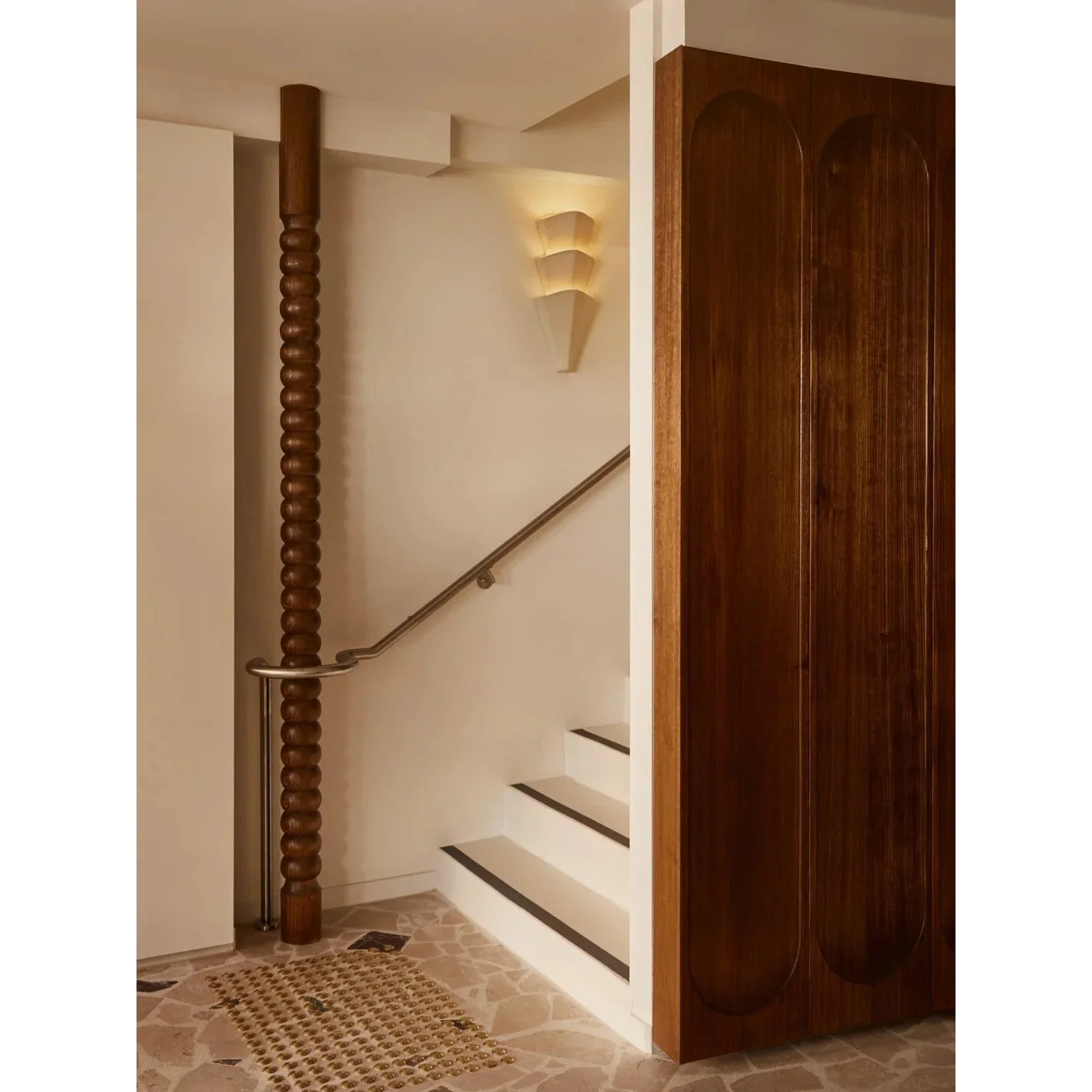 Plaster Tiered Wall Sconce | Modern Hallway Accent Light