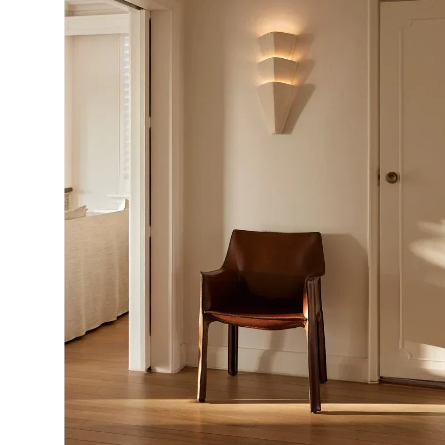 Plaster Tiered Wall Sconce Beige or Gray | 1 to 3 Tiers Hallway Washer Low Profile Japandi Casalola Lights Luxury Lamps