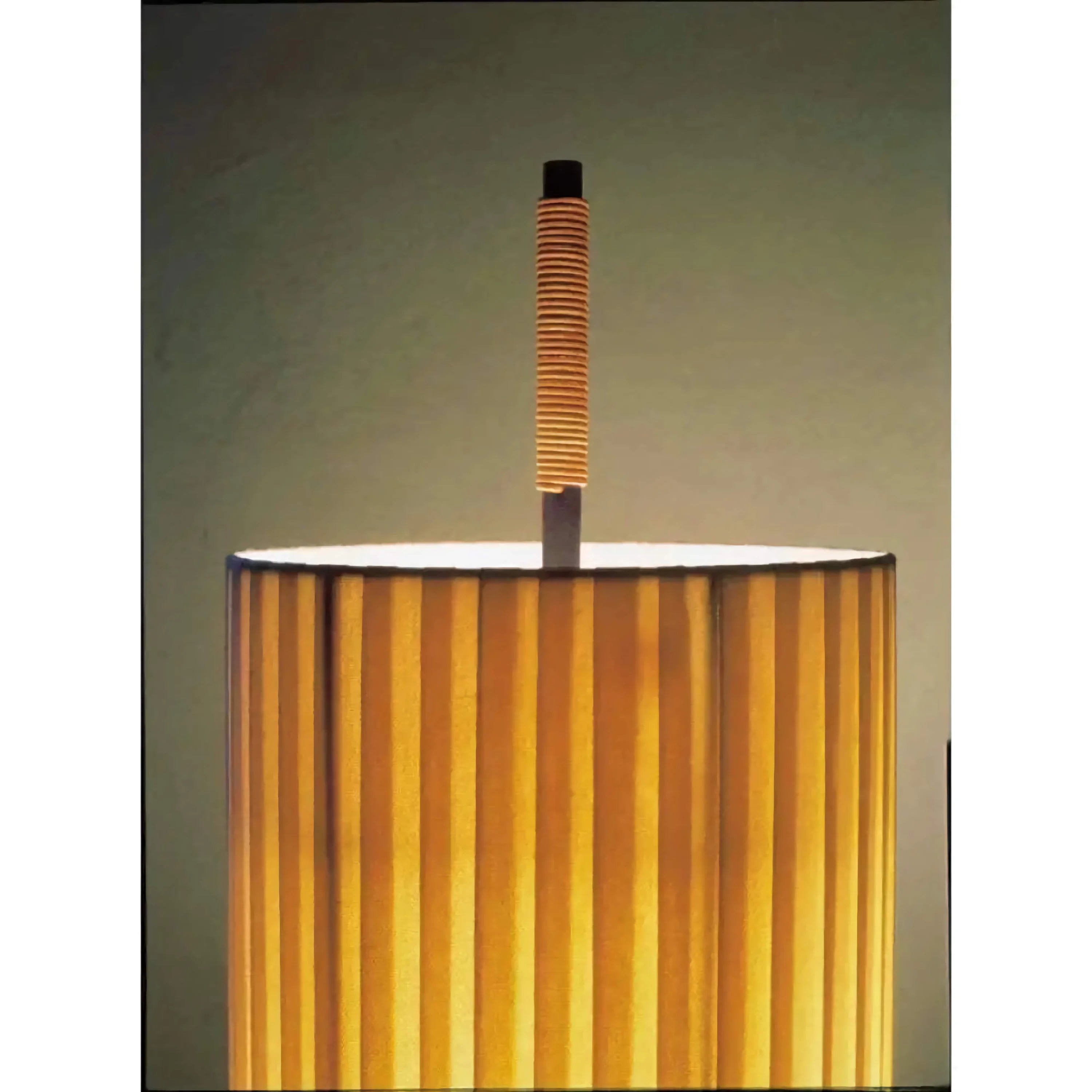Living Room Pleated Linen Cylinder Floor Lamp in Bronze & Walnut – Scandinavian Statement Lighting Soft Ambient Glow