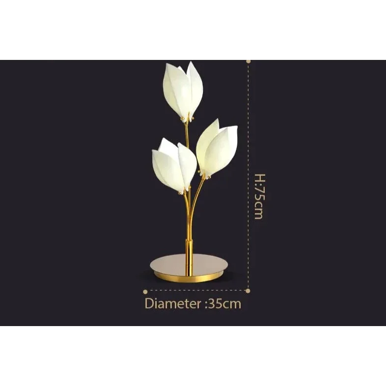 Porcelain Flowers Table Lamp Bedside Modern Contemporary Decor