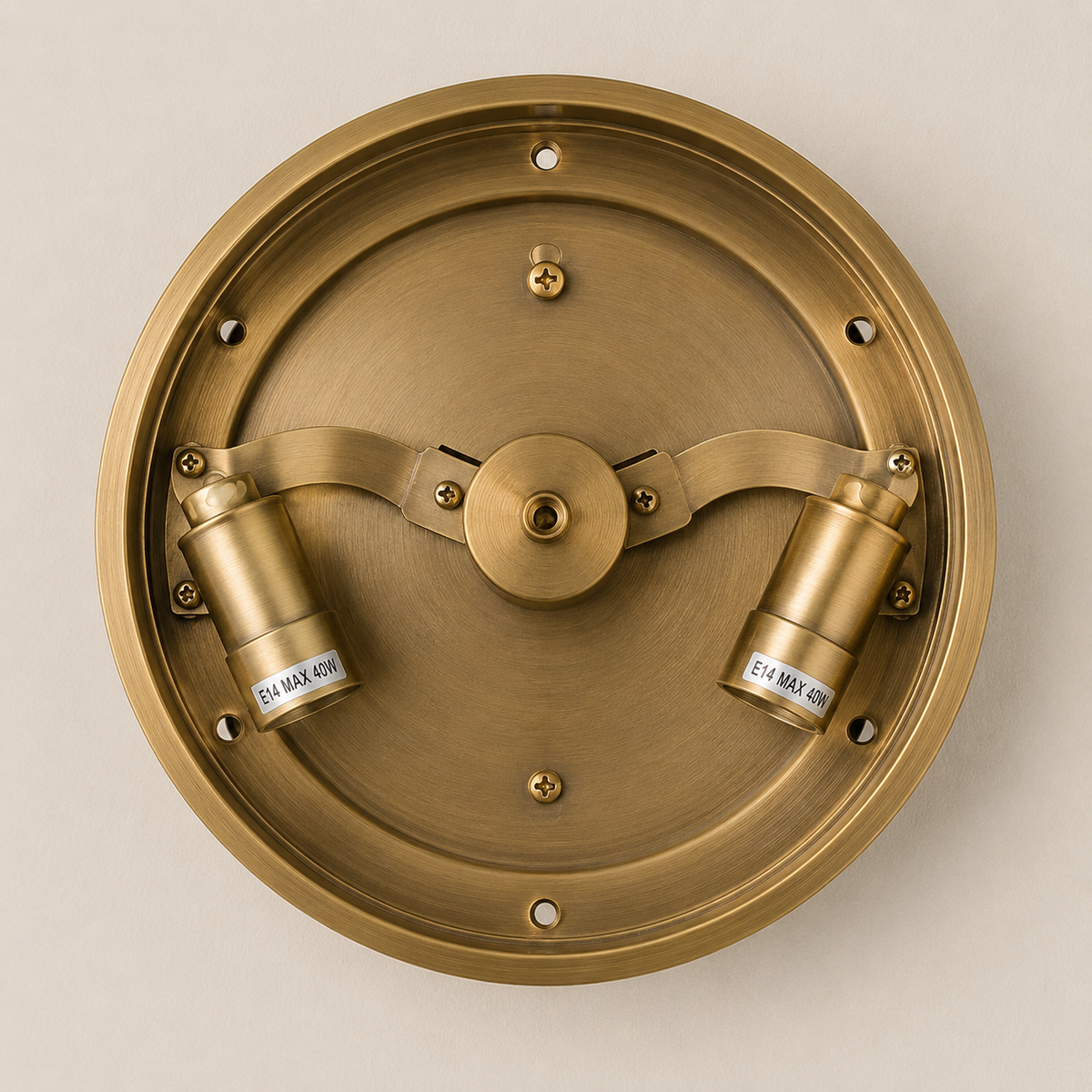 Glass Flush Mount Ceiling Light for Bathroom & Hallway | Art Deco Prismatic 14 Inch Ip44 Brass Casalola Lights Luxury