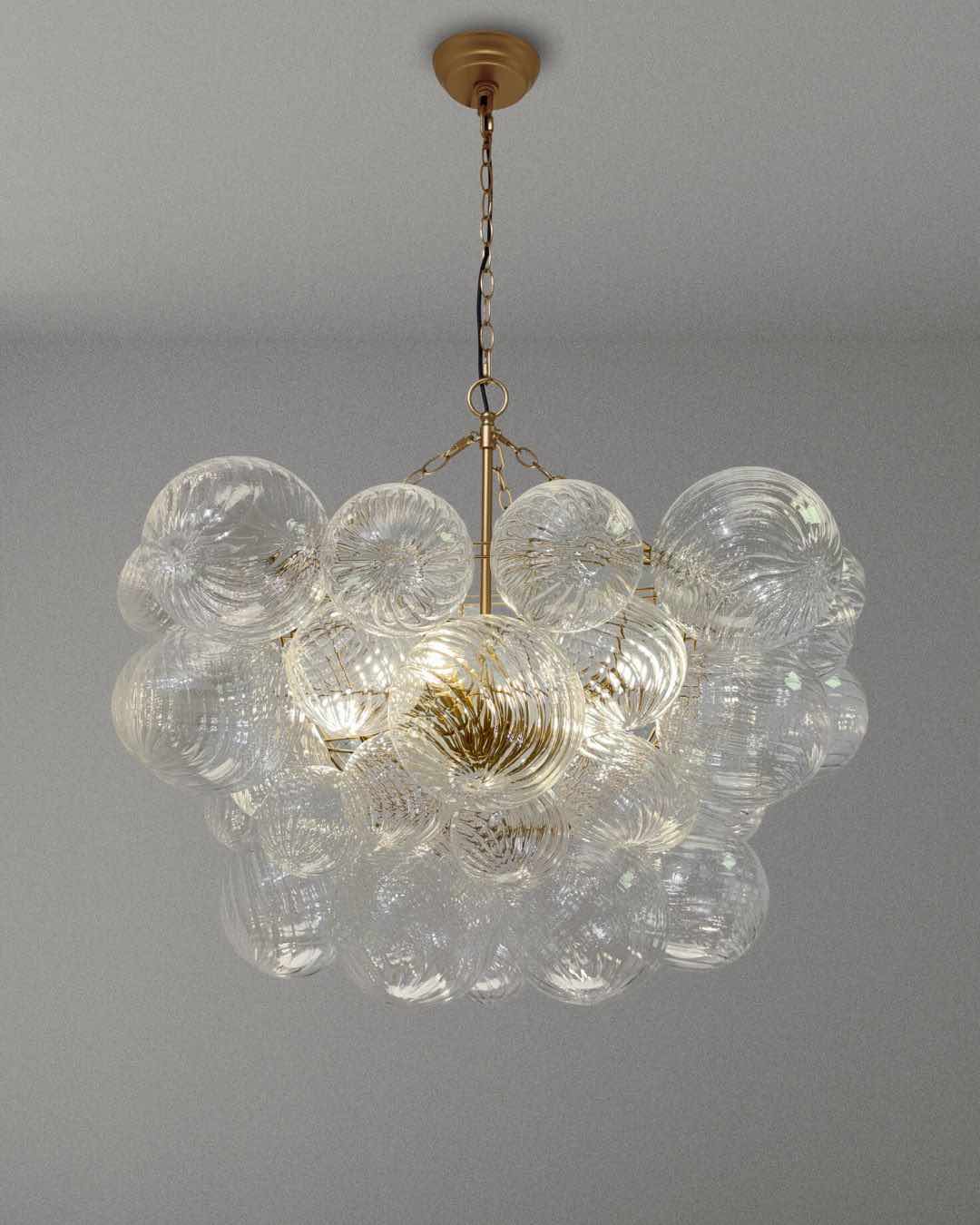 Clear Bubble Glass Chandelier | the Quinn Casalolalights Luxury Lamps for Interior Designers