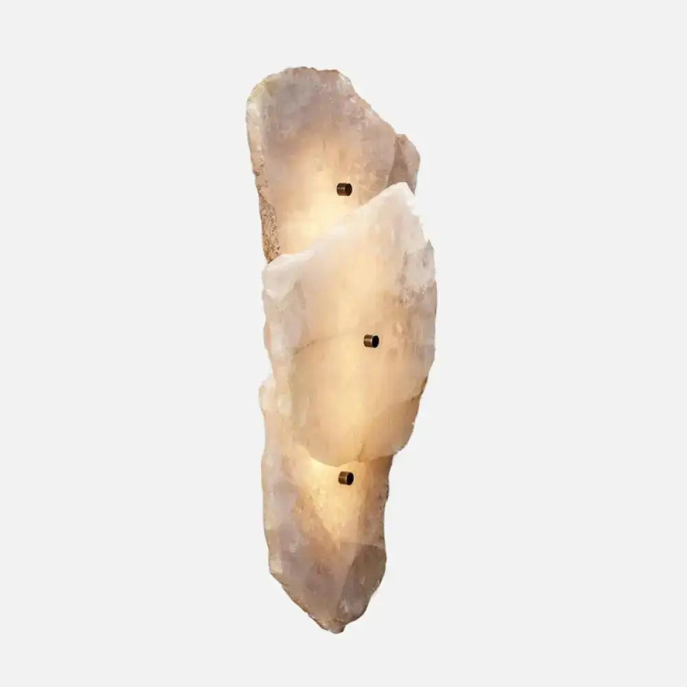 Raw Marble Wall Sconce | Sculptural Stone Accent Lighting - Sconces