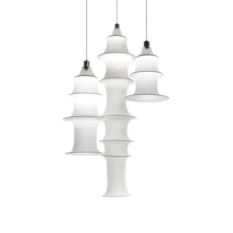 Modern Minimalism White Real Silk Pendant Light Hanging Ceiling Lights for Living Room Dining or Bedroom - Lamps