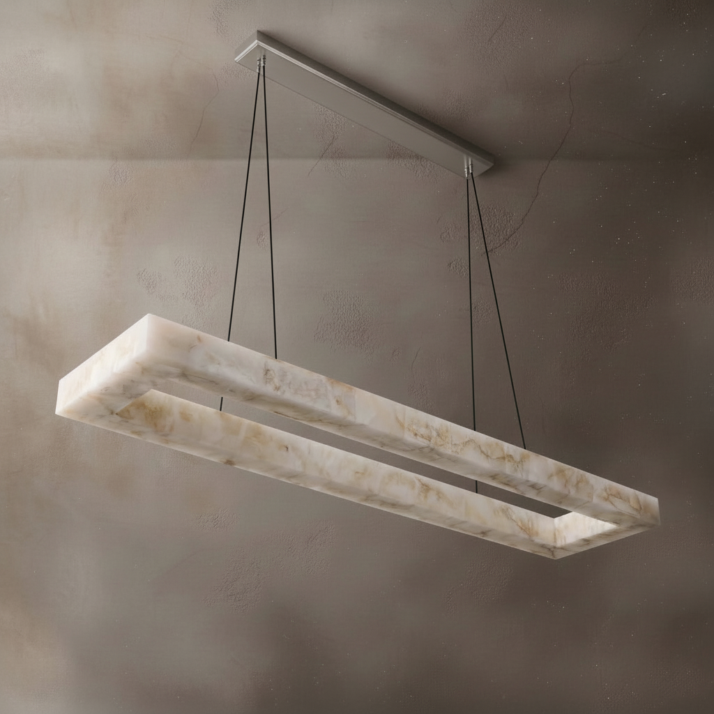 Alabaster veining detail lit from within