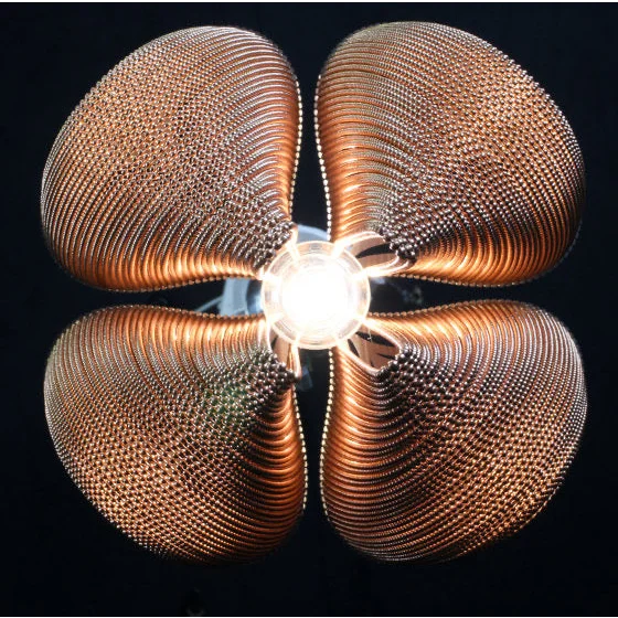 Luxury Clover Mesh Chandelier – Modern Lighting with Elegant Metal Drapes for High-end Interiors