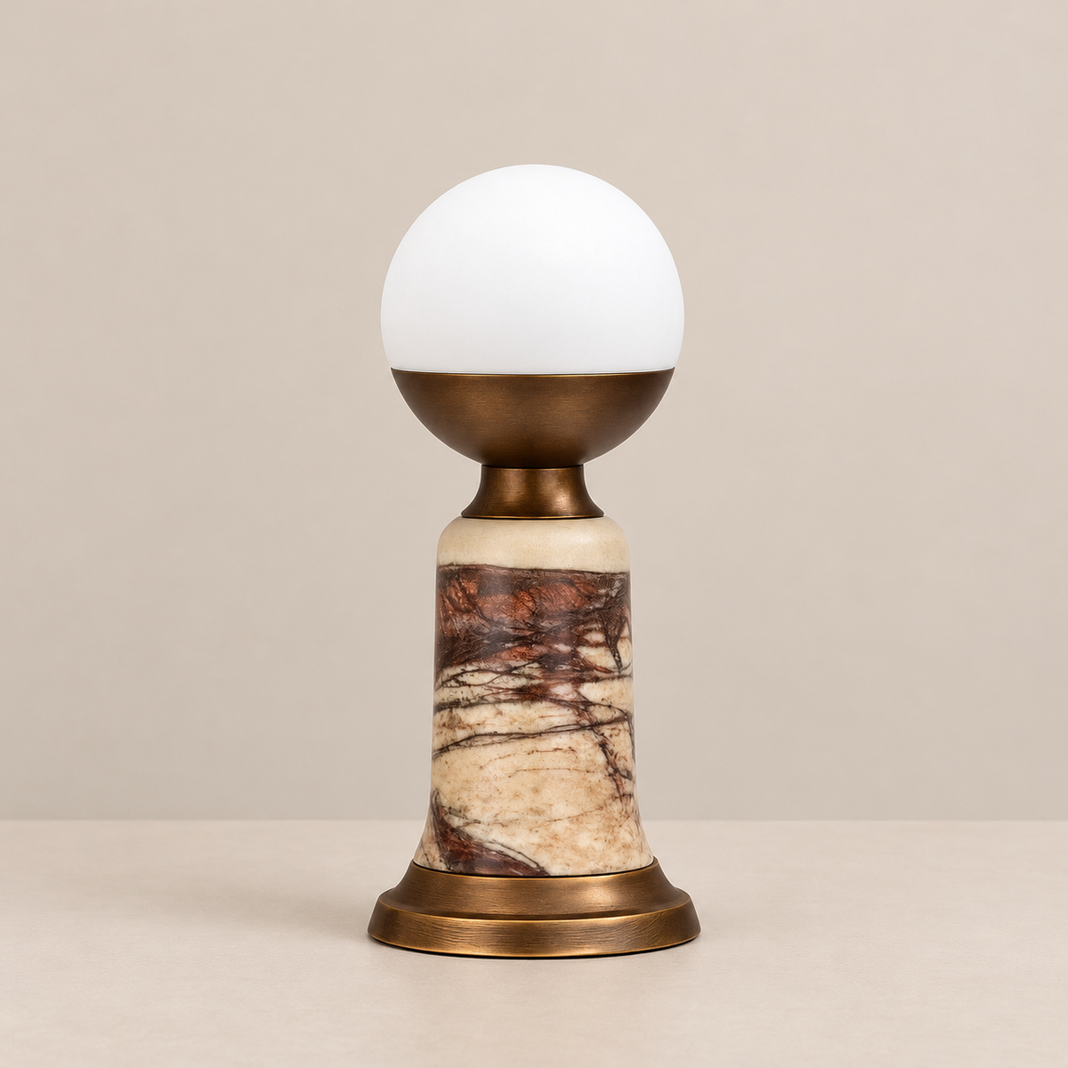 Red Marble Table Lamp