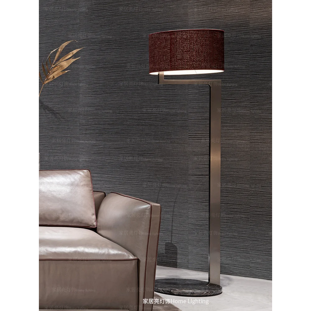 Modern Sculptural Metal Floor Lamp | Architectural Statement Piece | Red
