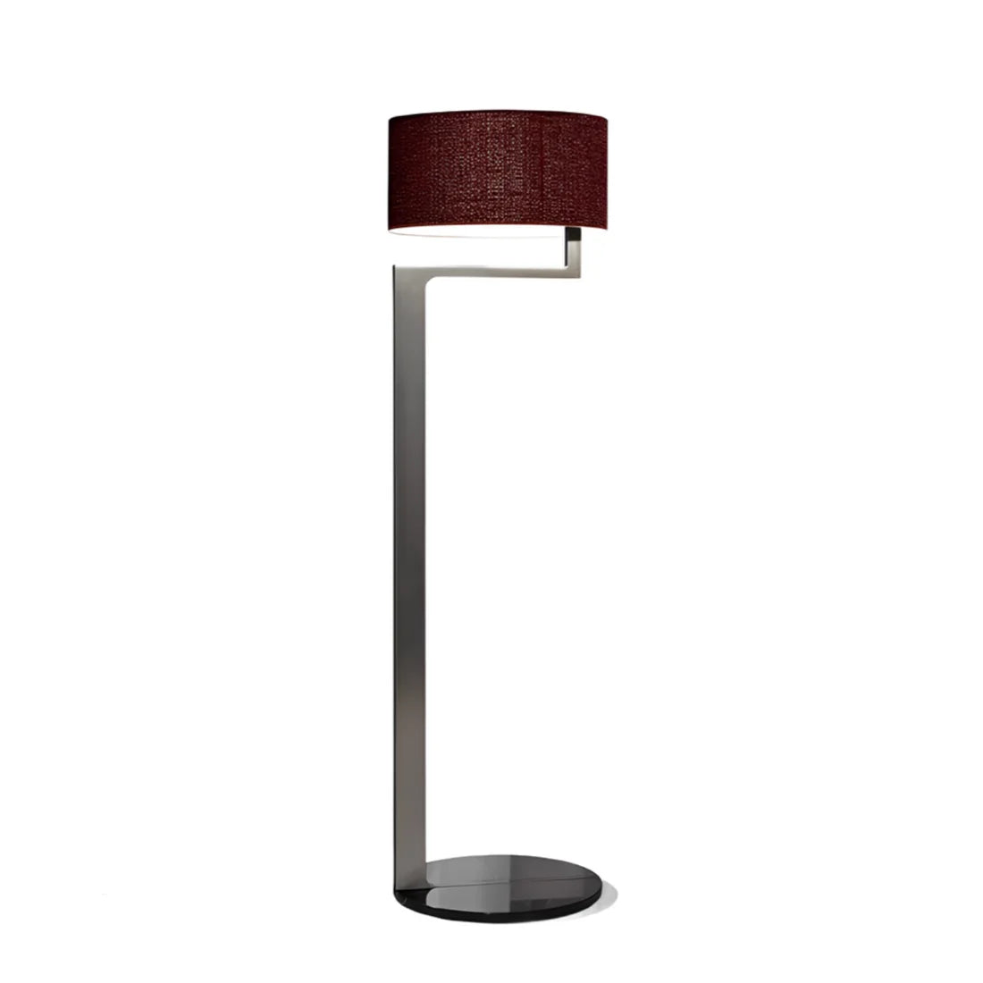 Modern Sculptural Metal Floor Lamp | Architectural Statement Piece | Red