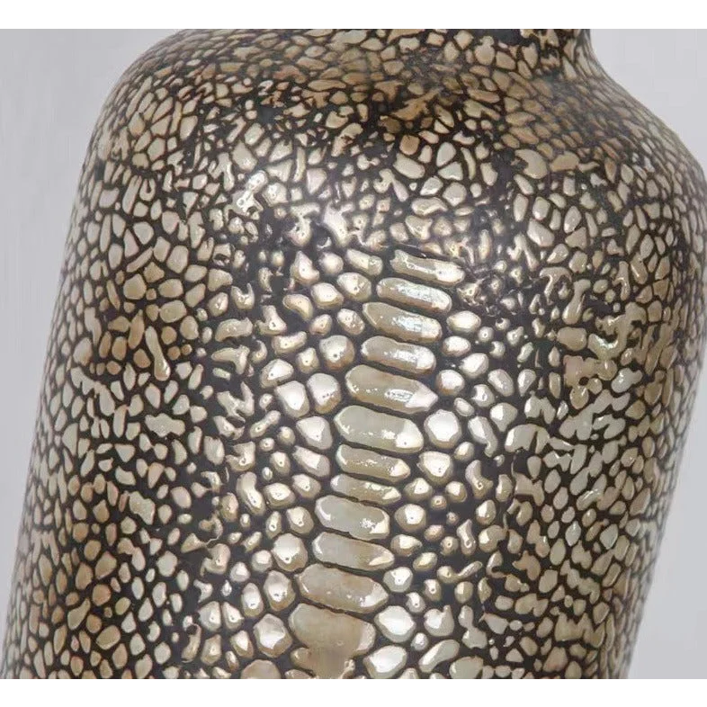 Vintage Ceramic Lamp | Reptile Skin | for Living Room