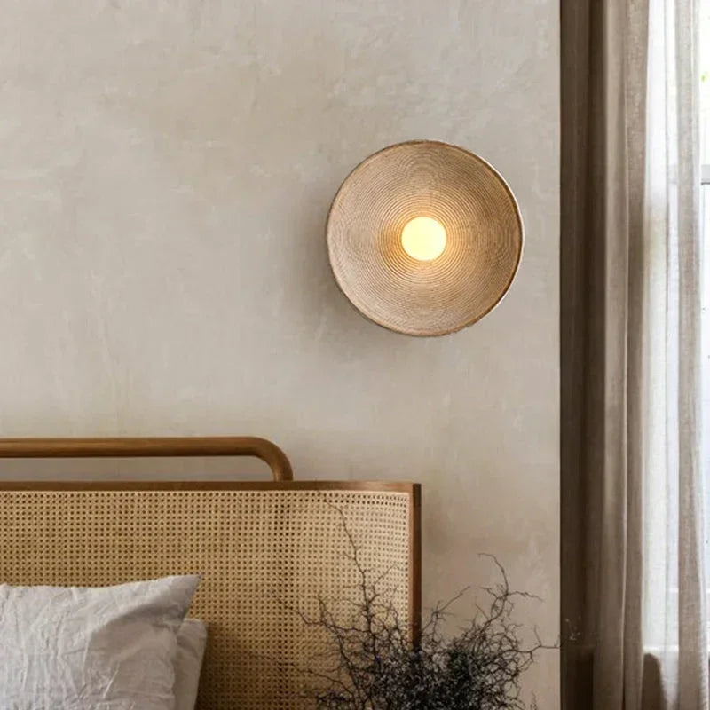 Retro Japanese Style Wall Lamp for Hallway Living Room Bedroom