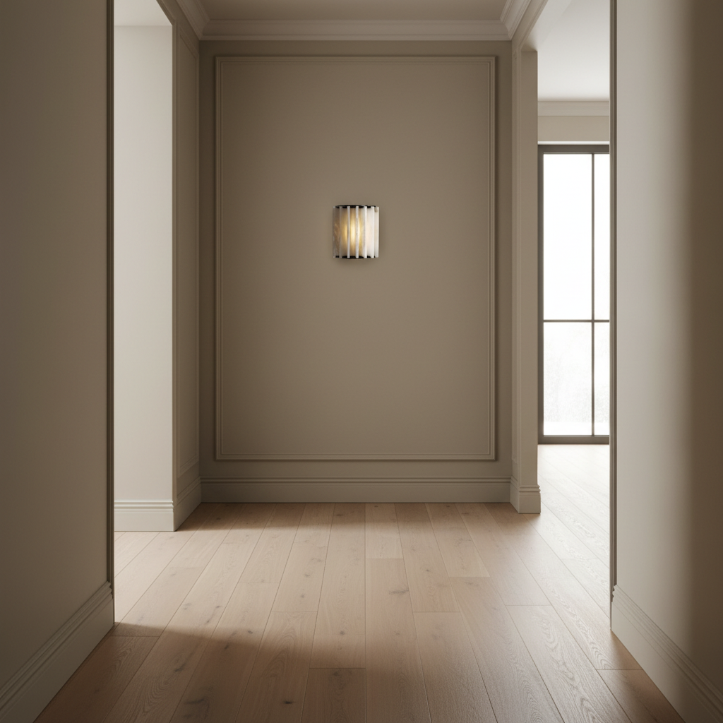 RIBBED ALABASTER PANEL SCONCE | CLFAN831
