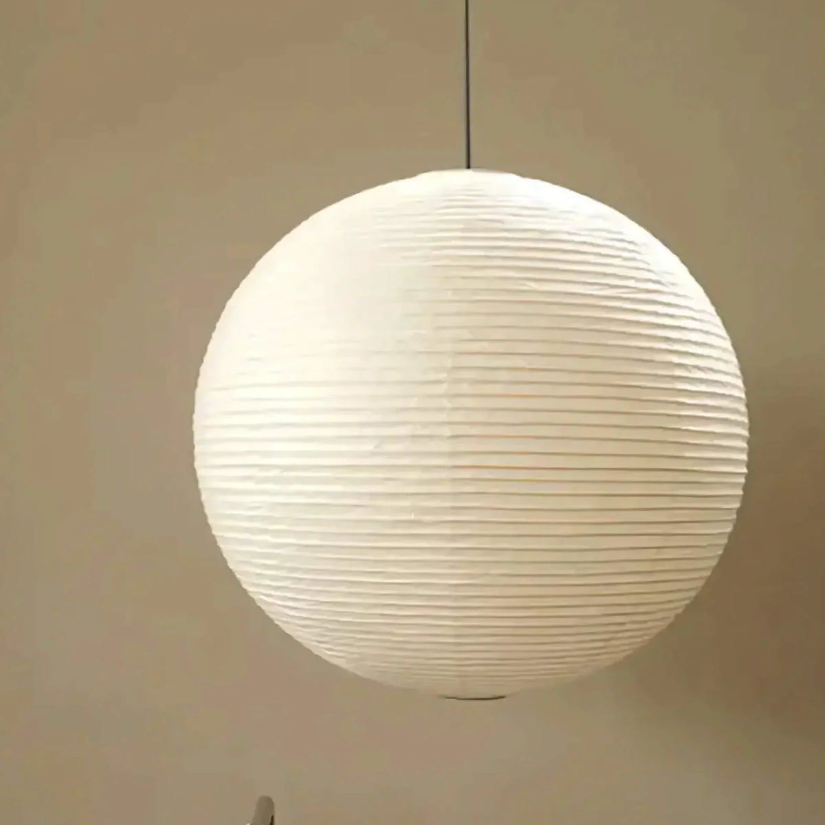 White Rice Paper Lantern Pendant | Sizes Up to Room Scale Even Glow with no Visible Bulb Japandi Casalola Lights Luxury