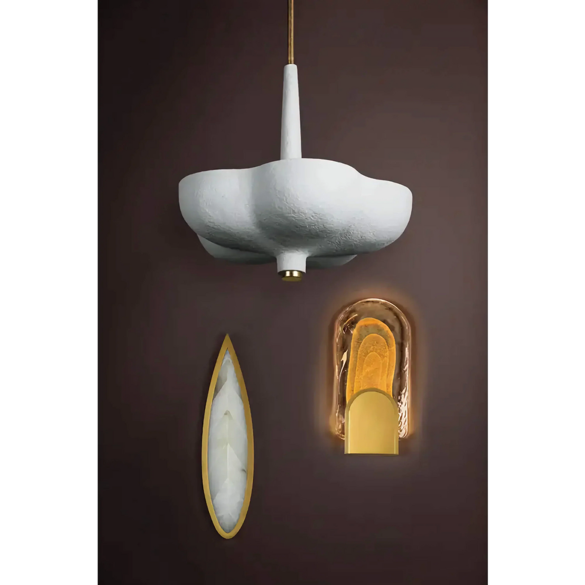 Plaster Chandelier for Dining Room and Entry | Hand-finished Matte Body 50 or 75 Cm (20 30 In) Wide Casalola Lights