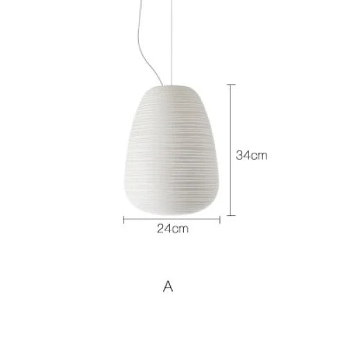 Rituals White Glass Pendant Lamp for Japandi Decor | Minimalist Hanging Light