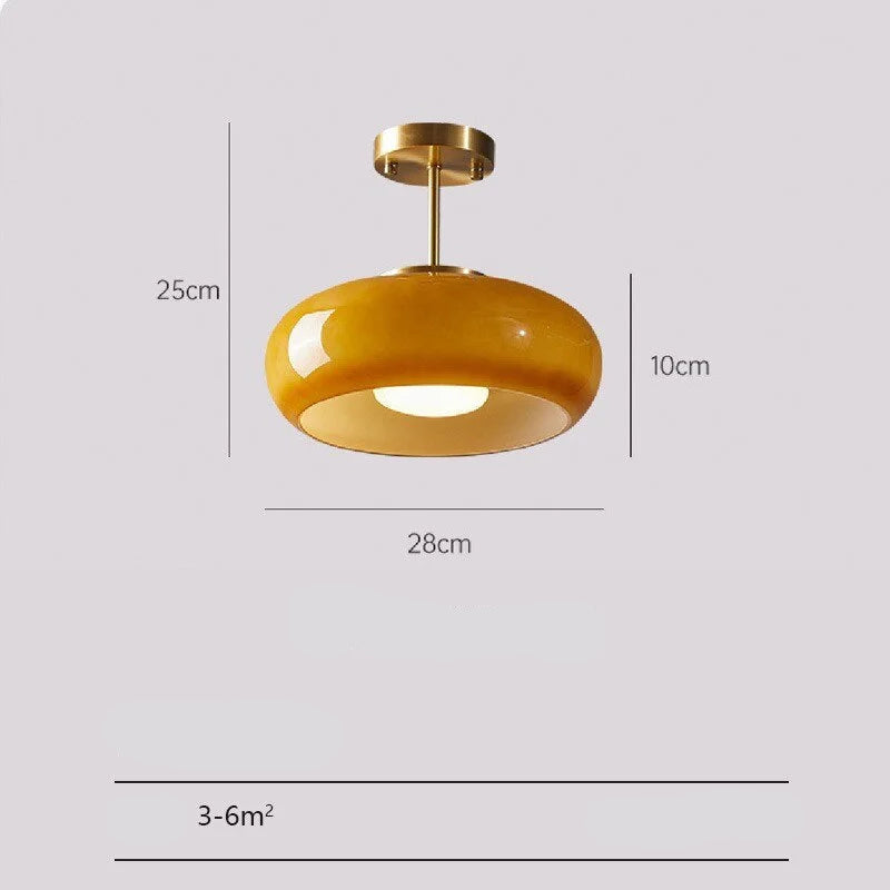 Mid Century Modern Glass Stone Ceiling Lights for Kitchens Dining Rooms and Bedrooms