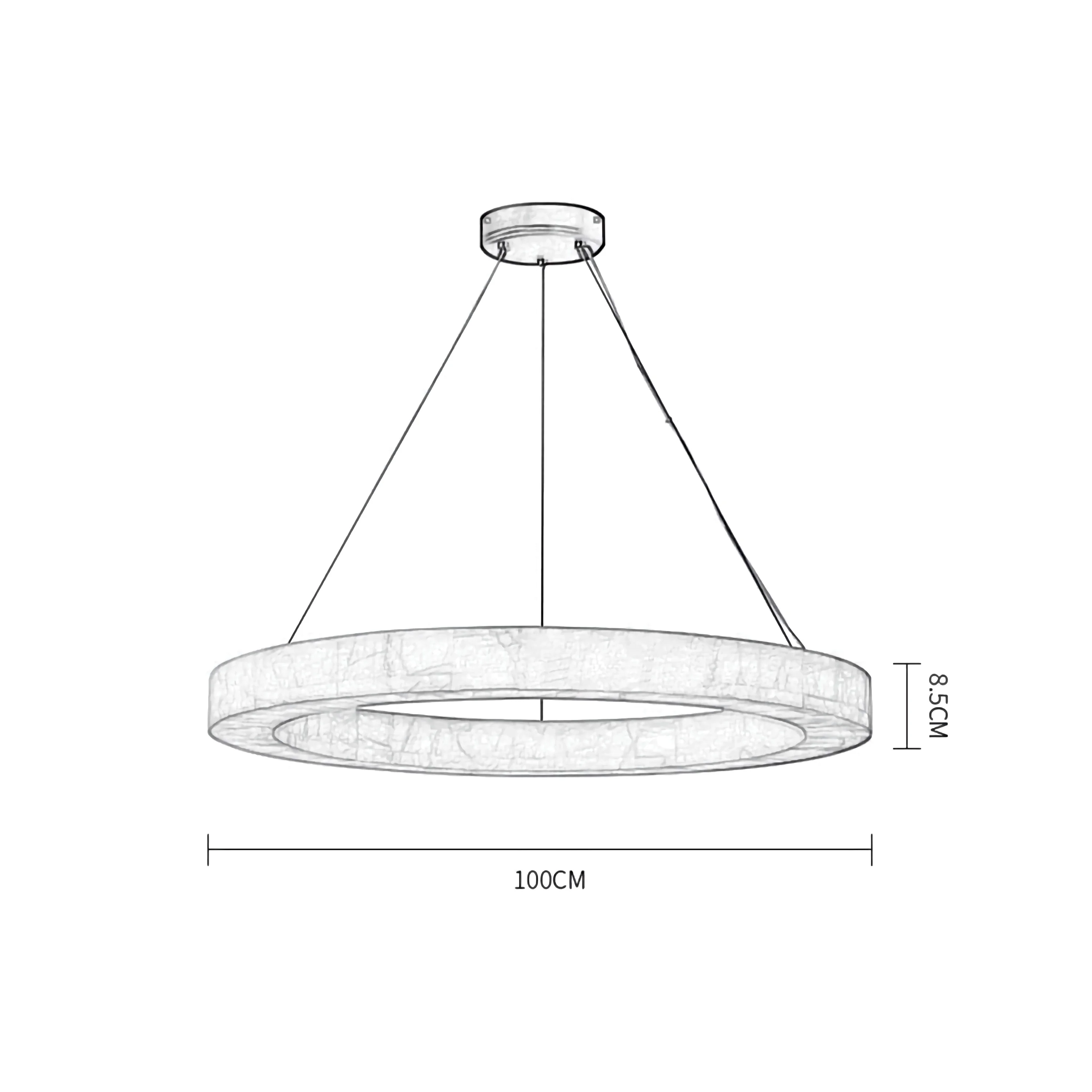 Rivage Round Alabaster Chandelier | Marble for Luxury Homes | Lighting Kitchen Living Room Stairs