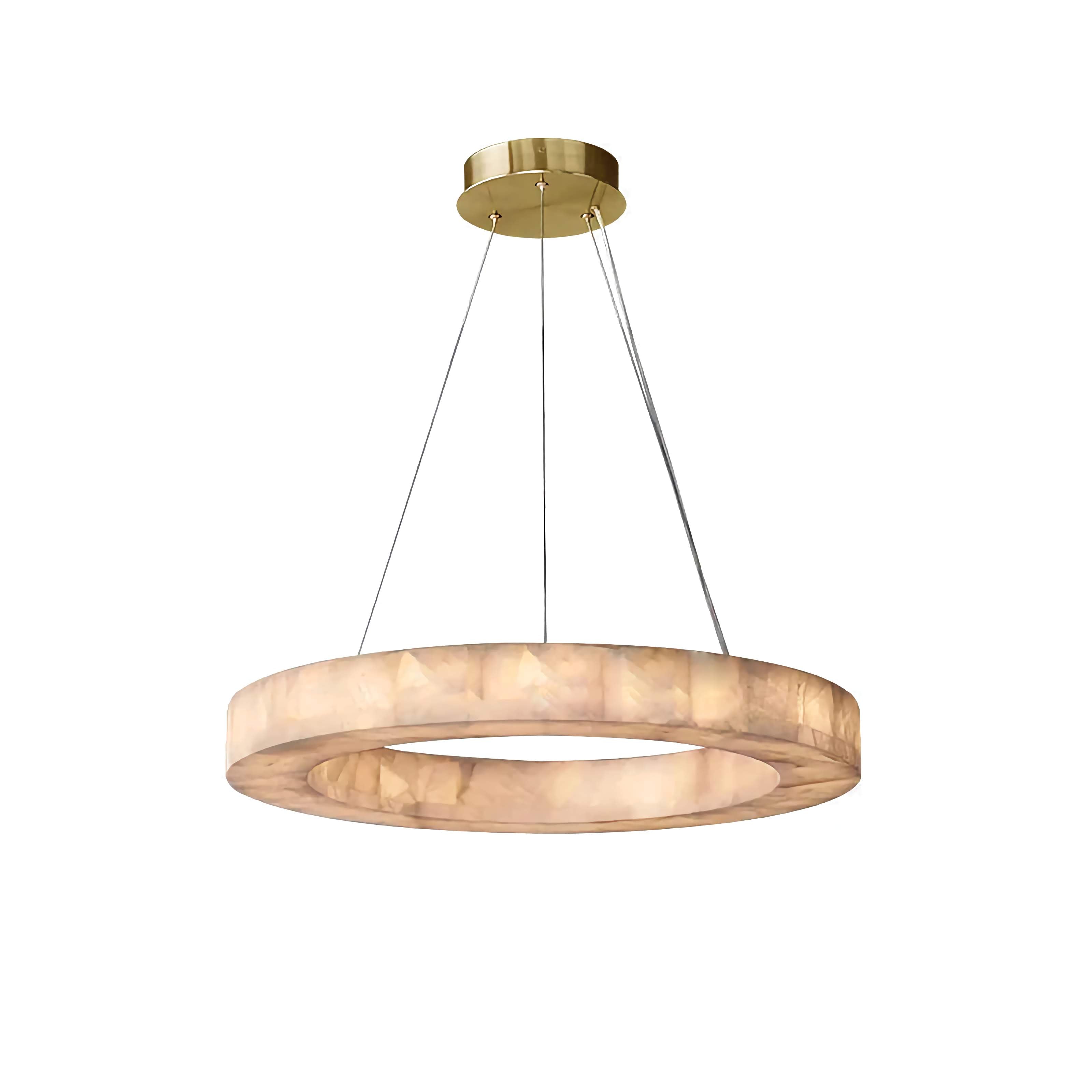 Rivage Round Alabaster Chandelier | Marble for Luxury Homes | Lighting Kitchen Living Room Stairs