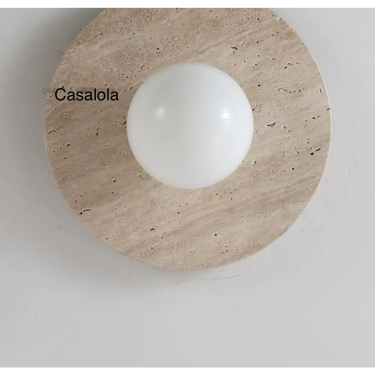 Marble Wall Light 28cm | Round Natural Stone Sconce Modern Minimalist Living Room & Hallway Casalola Lights Luxury