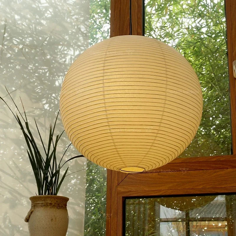 Ceiling Light Fixture for Living Room Bedroom | Noguchi Lamps Lanterns | White Rice Paper | Casalola Casalolalights