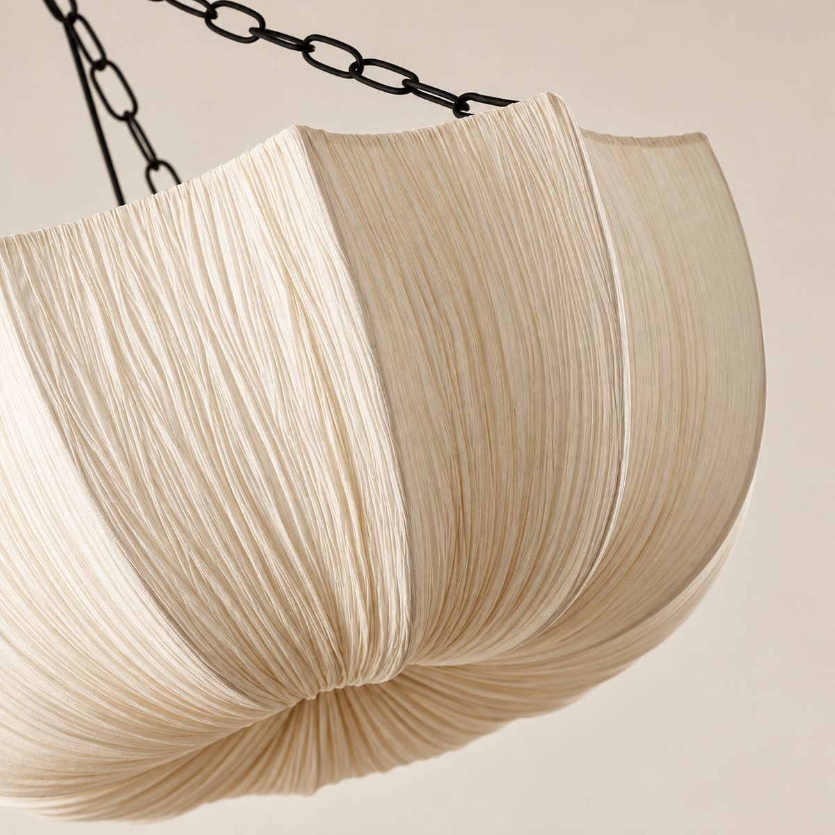 Linen Sculptural Pendant Chandelier | Hand-draped Wabi-sabi 40-100cm Japandi Dining Room Casalolalights Luxury Lamps