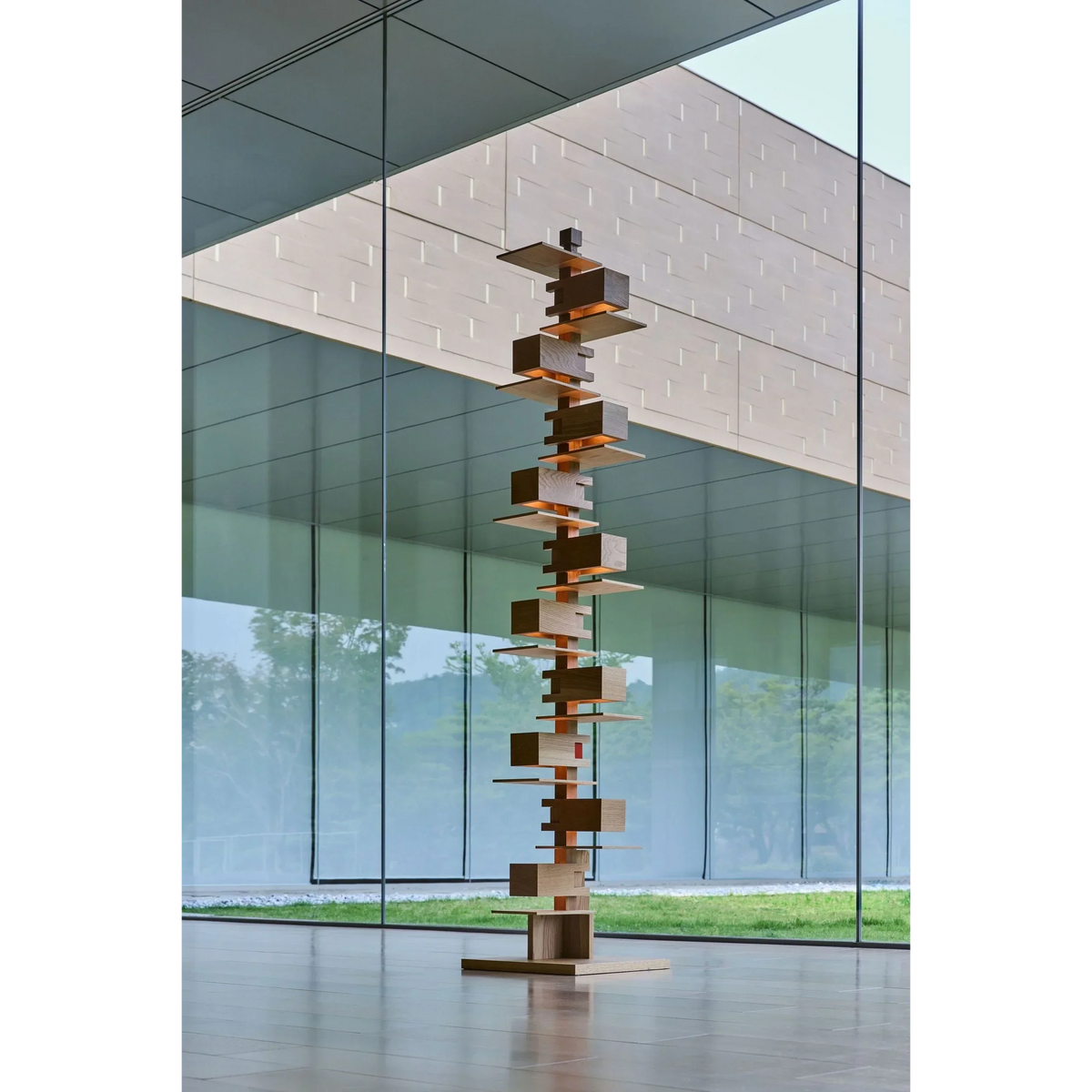 Wood & Iron Floor Lamp | Sculptural Mid-century Dimmable Table or Foyer Study Living Casalola Lights Luxury Lamps