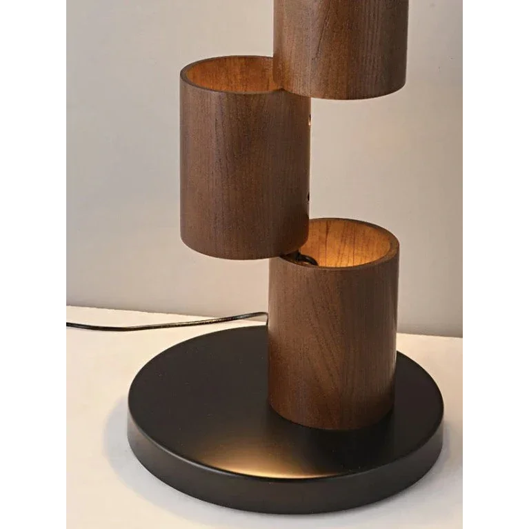 Solid Wood Floor Lamp Ash or Walnut | Tall Corner Light 8-light Japandi Dimmable Option Warm Glow Casalola Lights
