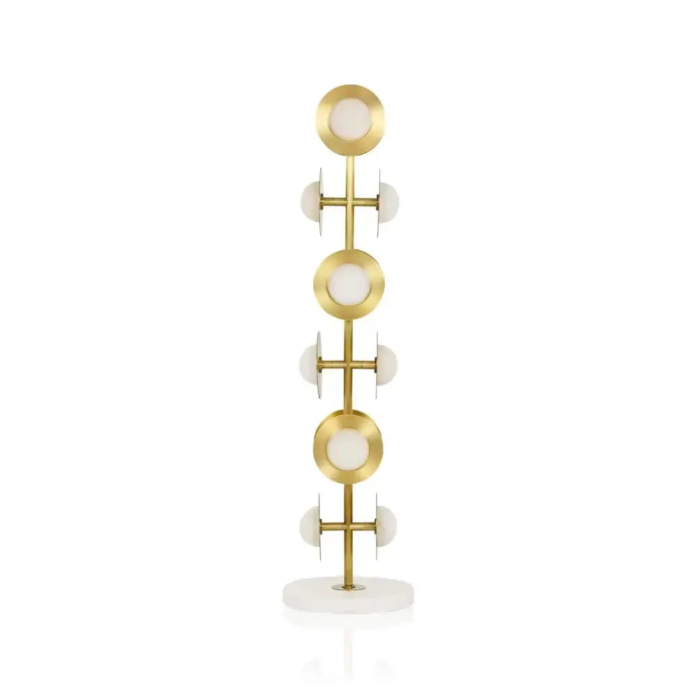 Sculptural Alabaster & Brass Floor Lamp | Atelier-inspired Design - Lamps