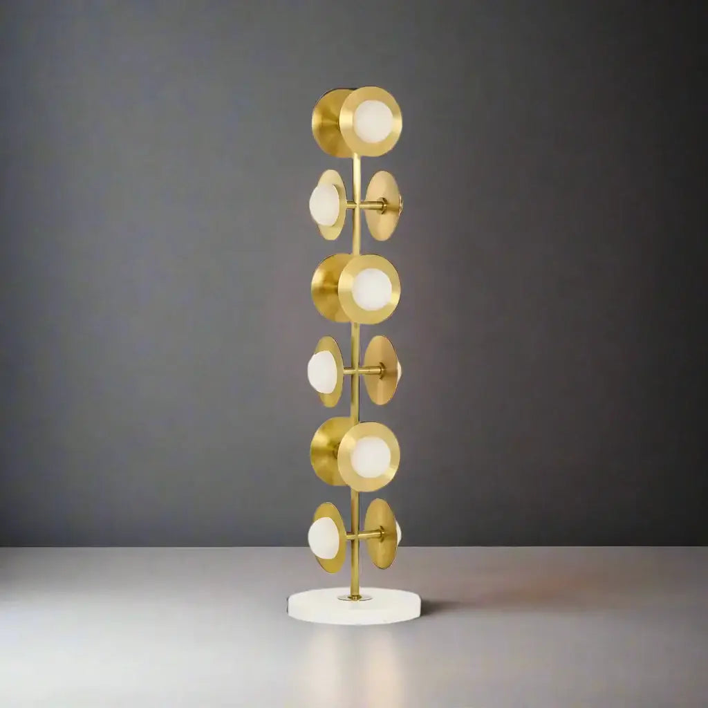 Sculptural Alabaster & Brass Floor Lamp | Atelier-inspired Design - Lamps